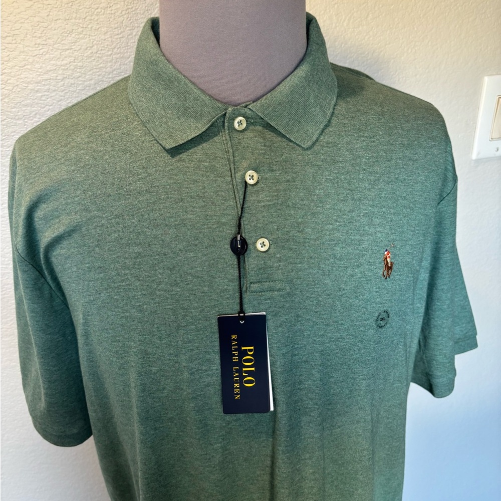 Polo by Ralph Lauren Men's Classic Green Polo Shirt - Picture 4 of 10